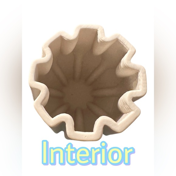 NEW Tabletop Minimalist Scandi Style Geometric Ceramic Vase Blue/White - Picture 2 of 6